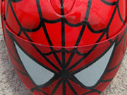 Spiderman motorcycle helmet with airbrushed visor