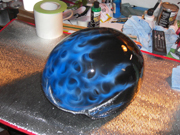 Blue Fire Helmet